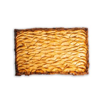 Tarta de manzana con hojaldre artesanal y crema pastelera