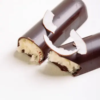 Lingote de de chocolate negro y coco